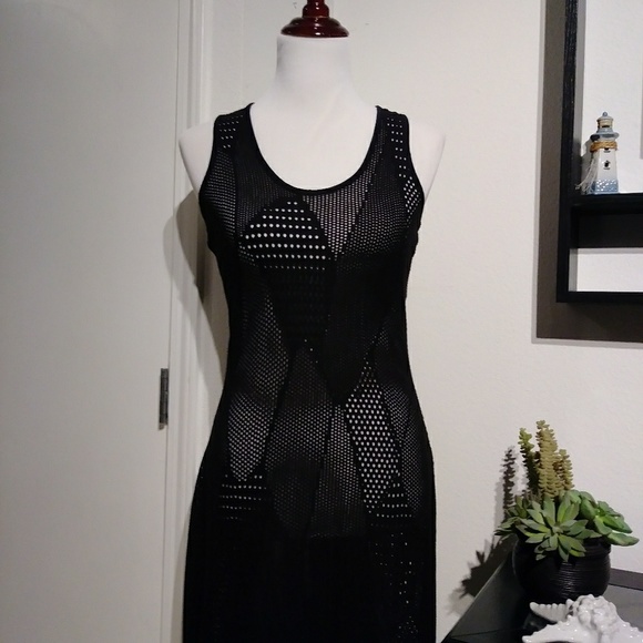 Calvin Klein Mesh Coverup Maxi - Picture 2 of 6